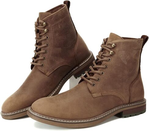 Arkbird Men Lace Up Boot Men's Brown Leather Boots Work Boots For Men Brown Boot Ankle Boots For Men in Kuwait