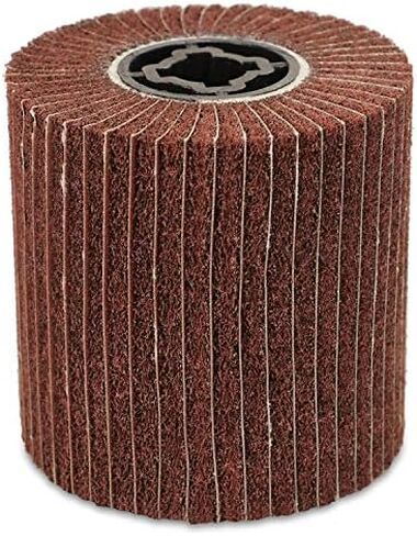 BHA Interleaf Flap Wheel Abrasive Drum, 4" x 4" with 3/4" Quad Keyway (80 Grit) in Saudi Arabia