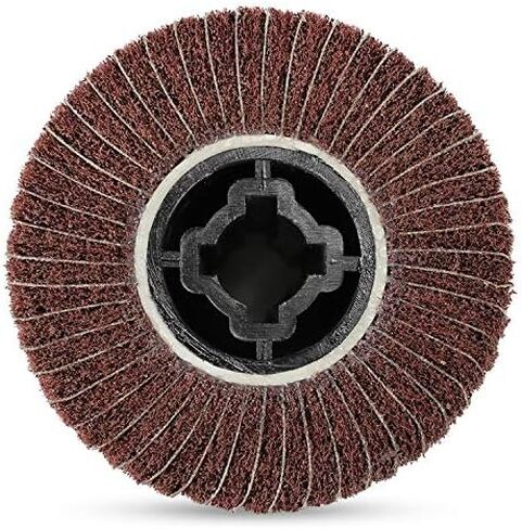 BHA Interleaf Flap Wheel Abrasive Drum, 4" x 4" with 3/4" Quad Keyway (80 Grit) in Saudi Arabia