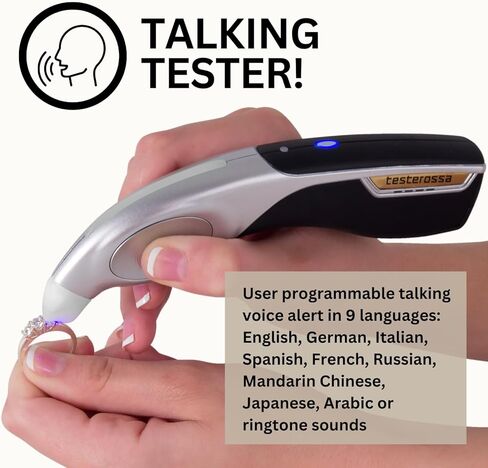 جهاز اختبار الماس GemOro Testerossa | اختبار الماس والمويسانتي والأحجار الكريمة الياقوت الأبيض | أداة دقيقة مع قراءة ودقة احترافية متخصصة in Kuwait