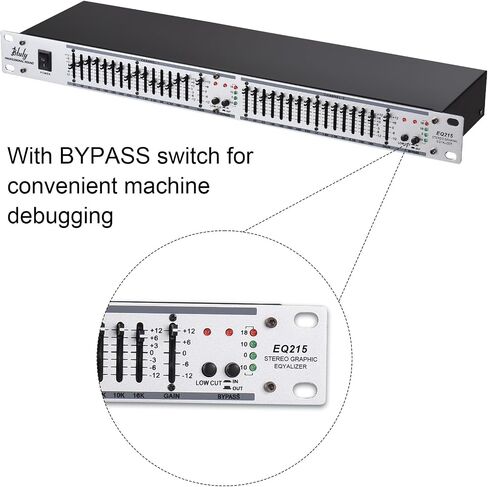 Btuty Audio Equalizer EQ-215 Dual Channel 15-Band Equalizer 1U Rack Mount 2-channel Stereo Graphic Equalizer Stereo Equalizer Graphic Equalizer in Saudi Arabia