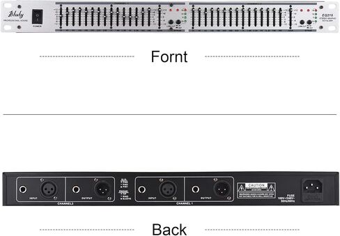 Btuty Audio Equalizer EQ-215 Dual Channel 15-Band Equalizer 1U Rack Mount 2-channel Stereo Graphic Equalizer Stereo Equalizer Graphic Equalizer in Saudi Arabia