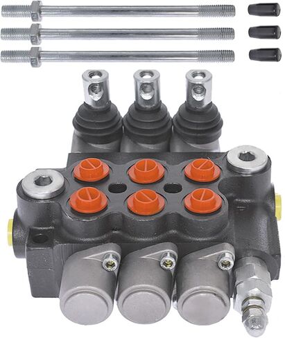 3 بكرات 13 GPM صمام التحكم الاتجاهي الهيدروليكي، 3600 PSI SAE Ports صمام هيدروليكي مزدوج التمثيل مع عصا التحكم in Saudi Arabia