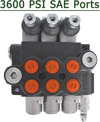 3 بكرات 13 GPM صمام التحكم الاتجاهي الهيدروليكي، 3600 PSI SAE Ports صمام هيدروليكي مزدوج التمثيل مع عصا التحكم in Saudi Arabia