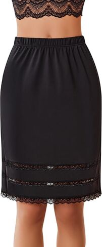 Avidlove Half Slips for Women Underskirt Dress Extender Lace Trim Knee Length Short Skirt in Saudi Arabia
