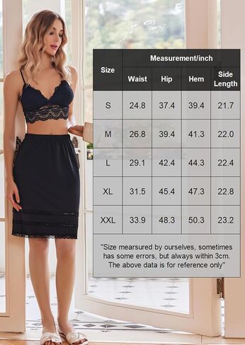 Avidlove Half Slips for Women Underskirt Dress Extender Lace Trim Knee Length Short Skirt in Saudi Arabia