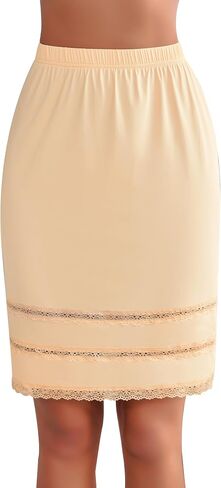 Avidlove Half Slips for Women Underskirt Dress Extender Lace Trim Knee Length Short Skirt in Saudi Arabia