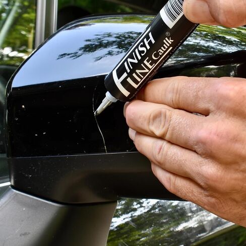 Finish Line Acrylic Urethane Elastomeric Sealant Pre-Filled Precision Caulk Gun One Ounce Tube Single (Black, FLCPREFILL, 1, 00232) in Saudi Arabia