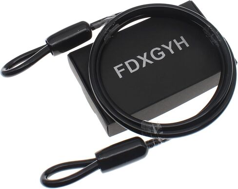 FDXGYH 4 Pcs 12 Inch Heavy Duty Steel Loop Cable Braided Stainless Steel PVC Coated Safety Wire Rope for Outdoor Travel Home Hanging Transport [5mm Thickness] in Saudi Arabia