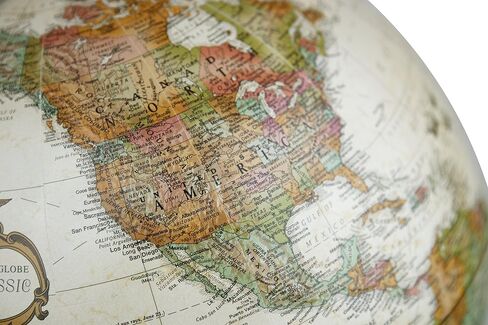 Replogle Globes Franklin World Globe، محيط عتيق، قطر 30.48 سم، أكثر من 4000 اسم مكان in Kuwait