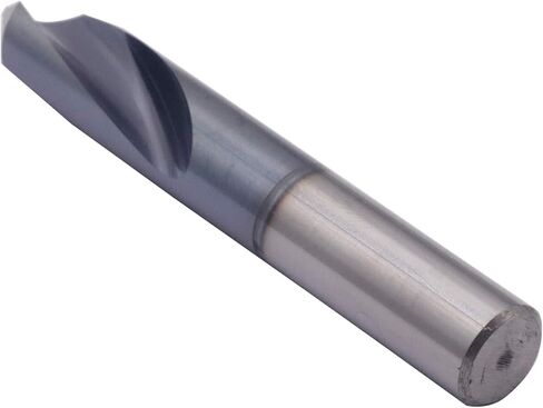 مثقاب تحديد من الكربيد الصلب عالي الأداء من BestParts - مطلي بـ AlTiN، 90 درجة، 2 فلوت، قطر عرقوب 3/8 بوصة، طول الناي 1 بوصة، الطول الإجمالي 2-1/2 بوصة in Kuwait