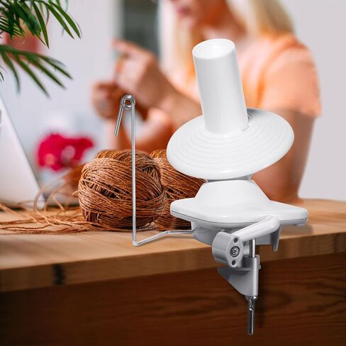 Yarn Ball Winder, Yarn Swift and Ball Winder, Needlecraft Hand Operated Yarn Ball Winder, Large Capacity, Easy to Set Up and Use, Sturdy Handle with Tabletop Clamp, Knitting Supplies in Kuwait