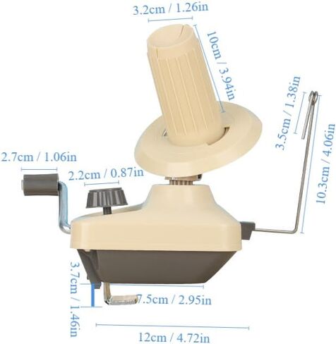 لفافة الغزل، لفافة كرة الغزل للكروشيه، سهلة الإعداد والاستخدام، متينة، بما في ذلك مجموعة خطافات كروشيه 10 مقاسات (رمادي) in Kuwait