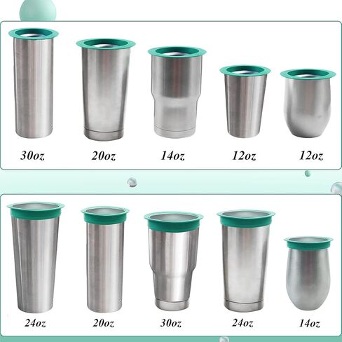10pcs Tumbler Shields for Epoxy Tumbler, Silicone Tumbler Protector Keeps Spray Paint, Epoxy Resin Out of The Inside of Cup, Working on Tumbler Turner to Keep Tumblers Clean in Kuwait