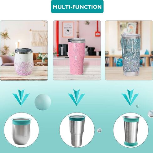 10pcs Tumbler Shields for Epoxy Tumbler, Silicone Tumbler Protector Keeps Spray Paint, Epoxy Resin Out of The Inside of Cup, Working on Tumbler Turner to Keep Tumblers Clean in Kuwait