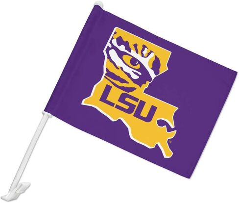 علم شاحنة سيارة LSU Tiger State Mark مع مشبك نافذة على حامل العمود in Saudi Arabia