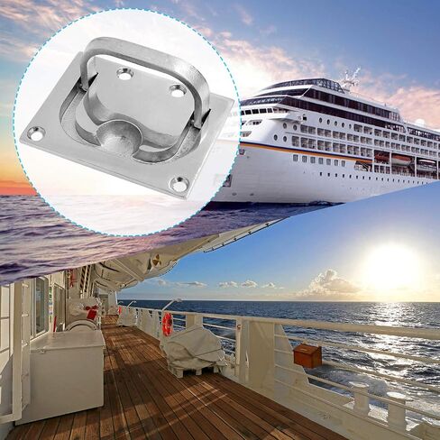 316 Stainless Steel Hatch Pull Flush Lift Boat Ring Hatches Pull Handle with Mount Screws for Boat Deck Hatch Handle and Home Furniture Recessed Handle etc in Saudi Arabia