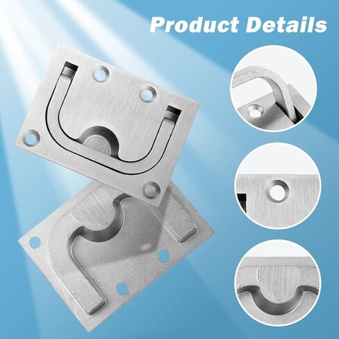 316 Stainless Steel Hatch Pull Flush Lift Boat Ring Hatches Pull Handle with Mount Screws for Boat Deck Hatch Handle and Home Furniture Recessed Handle etc in Saudi Arabia