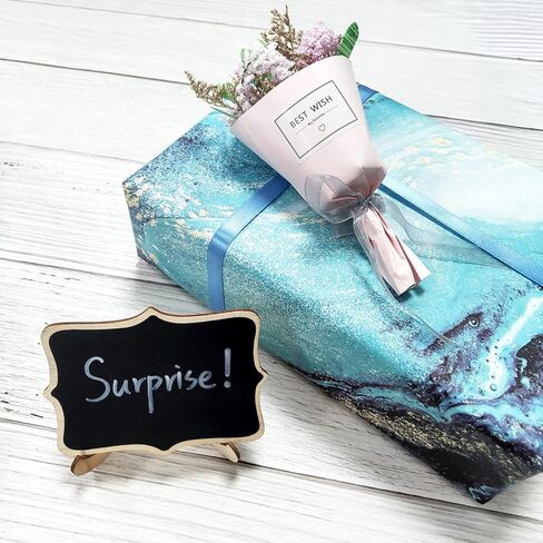 6 قطع من السبورات الصغيرة وعبوة واحدة من أقلام الطباشير البيضاء، ولافتات زفاف صغيرة على شكل موجة، وديكورات للمناسبات، وبطاقات اسم الطاولة مع حامل خشبي للحفلات in Kuwait