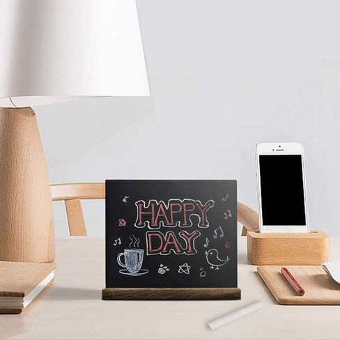 5 × 6 بوصات لافتات سبورة صغيرة، علامات سبورة خشبية عتيقة على سطح الطاولة مع قطعتين ممحاة سبورة و3 قطع لافتات تعليق سبورة، مجموعة من 10 مثالية لحفلات الزفاف، وأرقام الطاولات، ولوحات الرسائل، وديكور الحفلات in Kuwait