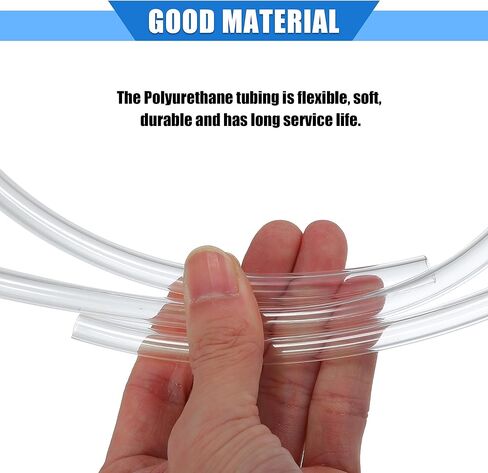 Fuel Vent Line Hose, 0.2"x197" 5mm x 5m Gas Line Petrol Hose Tube Universal for ATV Dirt Bike Go Kart Durable Polyurethane Black in Kuwait