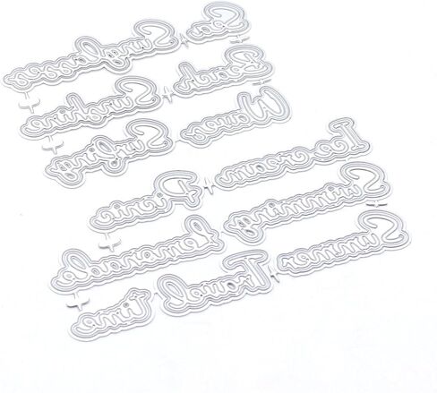 KSCRAFT Mixed Summer Shadow Words Metal Cutting Dies Stencils for DIY Scrapbooking Decorative Embossing DIY Paper Card in Saudi Arabia