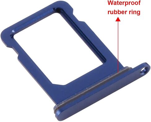 SIM Card Tray Holder Slot Replacement for iPhone 12 (Black) with Waterproof Rubber Ring and Eject Pin (Single Sim Version) in Saudi Arabia