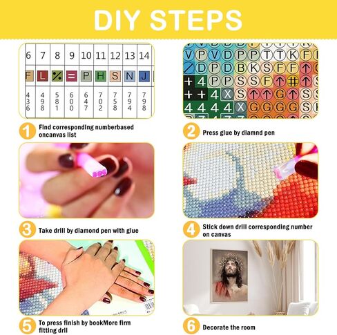 DIY 5D Jesus Diamond Art Painting Kits Jesus Paint with Diamonds Kit Full Drill Jesus Diamonds Art Kit for Adults,12×16 inches in Kuwait