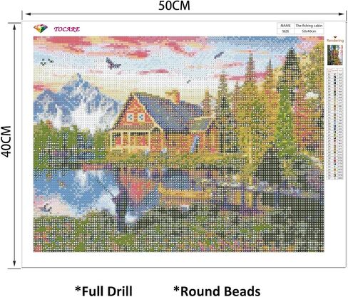 مجموعات الرسم الماسي 5D من TOCARE للمزرعة مع الحيوانات مقاس 16 × 20 بوصة مجموعات فنية ماسية كاملة للحفر للمراهقين في مزرعة الخريف in Kuwait