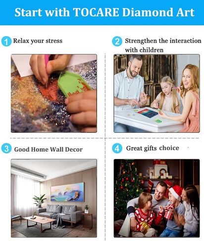 مجموعات الرسم الماسي 5D من TOCARE للمزرعة مع الحيوانات مقاس 16 × 20 بوصة مجموعات فنية ماسية كاملة للحفر للمراهقين في مزرعة الخريف in Kuwait
