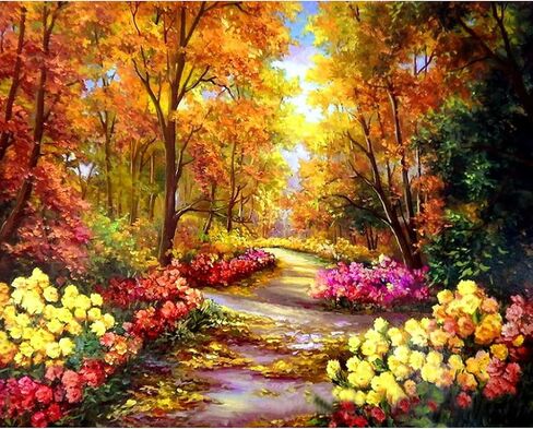 مجموعات الرسم الماسي 5D من TOCARE للمزرعة مع الحيوانات مقاس 16 × 20 بوصة مجموعات فنية ماسية كاملة للحفر للمراهقين في مزرعة الخريف in Kuwait