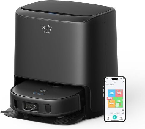 eufy X9 Pro CleanerBot with MopMaster™ Adaptive Pressure Cleaning, 2 Rotating Mops, Carpet Detection with 12 mm Auto-Lifting Mops, Auto-Clean Station, 5,500 Pa Suction (Renewed) in Saudi Arabia