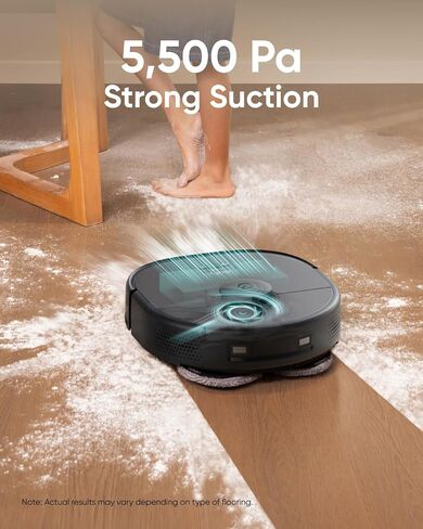 eufy X9 Pro CleanerBot with MopMaster™ Adaptive Pressure Cleaning, 2 Rotating Mops, Carpet Detection with 12 mm Auto-Lifting Mops, Auto-Clean Station, 5,500 Pa Suction (Renewed) in Saudi Arabia