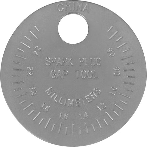 Performance Tool W80536 Spark Plug Gap Gauge - Decimal and Metric Sizes, Zinc Alloy Construction, Range .020 to .100 in. (.5 to 2.5 mm) in Saudi Arabia