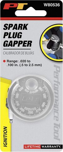 Performance Tool W80536 Spark Plug Gap Gauge - Decimal and Metric Sizes, Zinc Alloy Construction, Range .020 to .100 in. (.5 to 2.5 mm) in Saudi Arabia