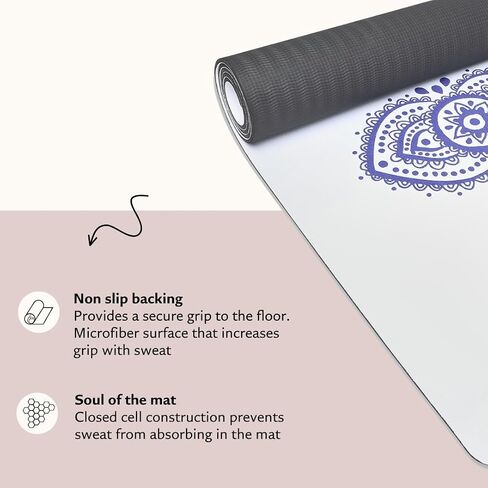 TPE Yoga Mat - Artist Designed, Premium eco friendly mats, Non Slip, Non toxic, Great For Regular & Hot Yoga, Pilates and Workouts (72 inch x 24 inch x 6mm thick) in Saudi Arabia