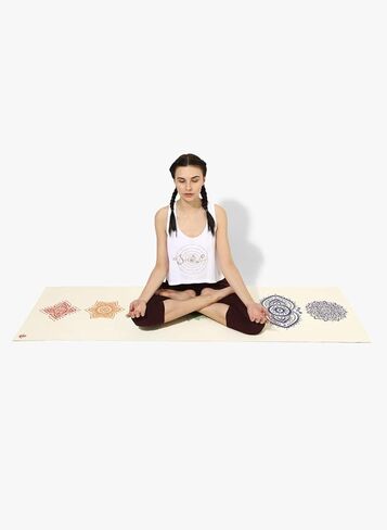 TPE Yoga Mat - Artist Designed, Premium eco friendly mats, Non Slip, Non toxic, Great For Regular & Hot Yoga, Pilates and Workouts (72 inch x 24 inch x 6mm thick) in Saudi Arabia