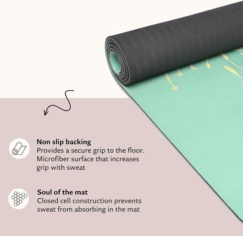 TPE Yoga Mat - Artist Designed, Premium eco friendly mats, Non Slip, Non toxic, Great For Regular & Hot Yoga, Pilates and Workouts (72 inch x 24 inch x 6mm thick) in Saudi Arabia