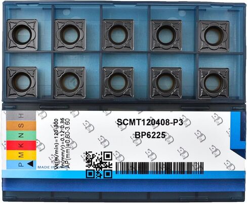 إدراج كربيد CNC SCMT 432 SCMT120408-MD للمخرطة المعدنية قطع الفولاذ، إدراج تحول مربع SCMT، 10 قطع in Saudi Arabia