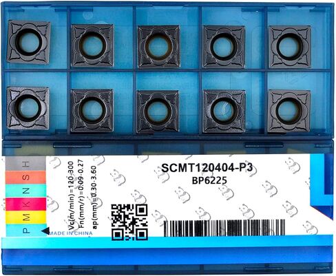 إدراج كربيد CNC SCMT 432 SCMT120408-MD للمخرطة المعدنية قطع الفولاذ، إدراج تحول مربع SCMT، 10 قطع in Saudi Arabia