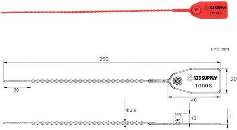 100 Plastic Tamper Seals Security Seal Numbered Breakaway Zip Ties for Fire Extinguishers Tags Fire Extinguisher Tamper Seal Red Safety Seals Labels Pull Tight Security Tags Security Ties in Saudi Arabia