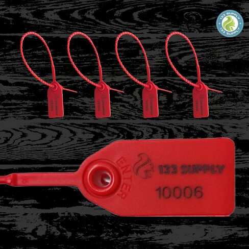 100 Plastic Tamper Seals Security Seal Numbered Breakaway Zip Ties for Fire Extinguishers Tags Fire Extinguisher Tamper Seal Red Safety Seals Labels Pull Tight Security Tags Security Ties in Saudi Arabia
