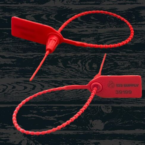 100 Plastic Tamper Seals Security Seal Numbered Breakaway Zip Ties for Fire Extinguishers Tags Fire Extinguisher Tamper Seal Red Safety Seals Labels Pull Tight Security Tags Security Ties in Saudi Arabia