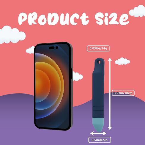 Kid-Friendly Stylus Pens for Touch Screens 2 Pack Anti-Rolling Tablet Stylus with Tethers for Kids，Compatible with Kindle, iPad, iPhone，Tablets and All Touch Screen Devices (Purple+Blue) in Saudi Arabia