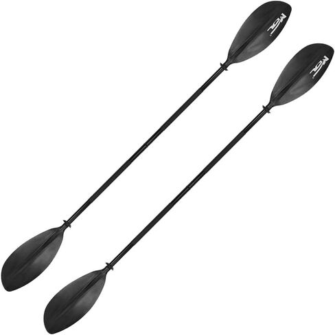 مجداف كاياك، اللون متاح أسود، أصفر، أبيض، زيتوني، أزرق قطعتين (أسود، 86 بوصة - 2 مجداف) in Kuwait