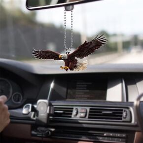 American Flag Eagle Car Decorations Cute Window Pendants Interior Mirror Pendants Car Pendants Trailer Accessories Father's Day Gifts in Saudi Arabia