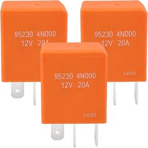 3 pack 95230 4N000 Relay - SPDT 20A 12VDC 3 -Pin Pin Meray - متوافق مع Hyundai/KIA (Sonata ، Sorento) - إصلاح الصوت الضعيف ، لا Honk & p0627 رمز in Saudi Arabia