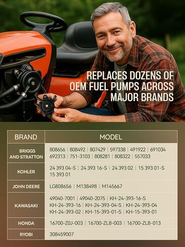 مضخة الوقود لـ Briggs و Stratton 808492 808656 Mikuni: Pulse Vacuum Mawn Mower Gower Cart Pument Pump Press in Kuwait