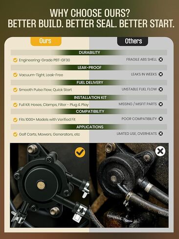 مضخة الوقود لـ Briggs و Stratton 808492 808656 Mikuni: Pulse Vacuum Mawn Mower Gower Cart Pument Pump Press in Kuwait