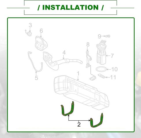 PartsFlow 578-183 Gas Fuel Tank Straps Compatible with Chevrolet Silverado 1500 2500 3500 GMC Sierra 1500 2500 3500 1999-2019 Replace 15206818, 15288145, 15710284 in Saudi Arabia